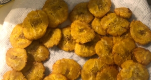 Tostones (Twice-Fried Green Plantains) with Mayo Ketchup Dipping Sauce