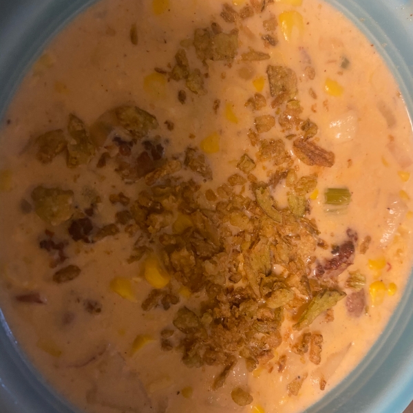 Quick Spicy Sausage Corn Chowder