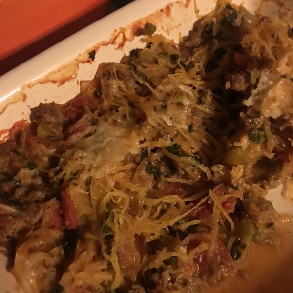 Spaghetti Squash Beef Casserole