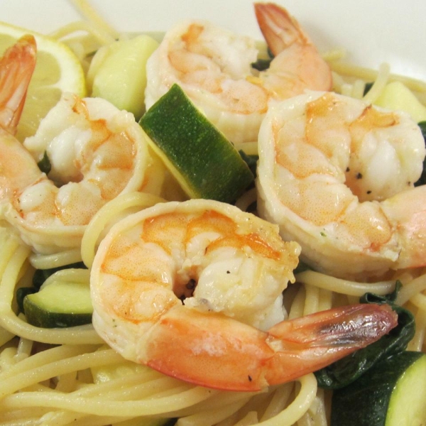 Shrimp Spaghetti in Olive Oil Dressing