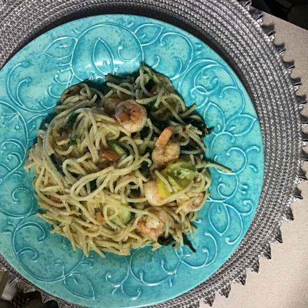 Shrimp Spaghetti in Olive Oil Dressing