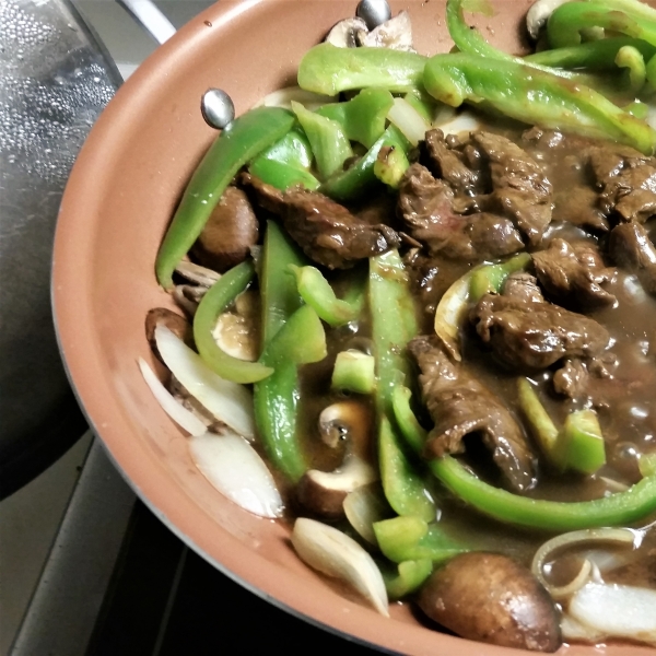 On Luck's Hoisin Pepper Steak Stir-Fry