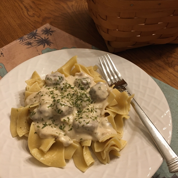Quick Meatball Stroganoff
