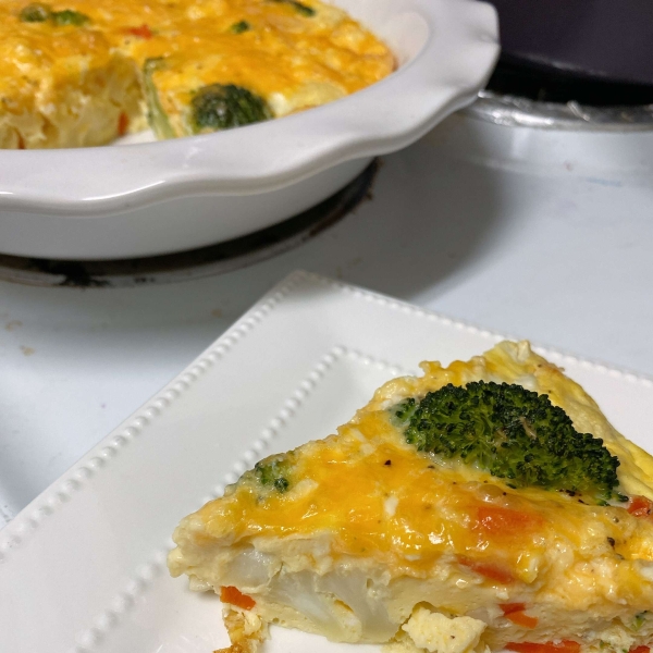 Vegetable Frittata with Cheddar