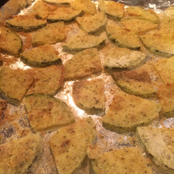 Vegan Crispy Baked Zucchini Rounds