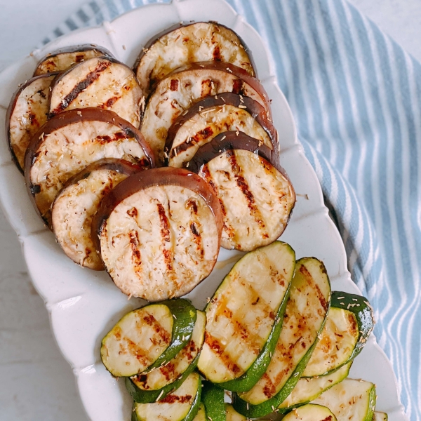 Grilled Eggplant and Zucchini