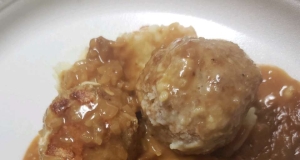 Stuffed French Onion Chicken Meatballs
