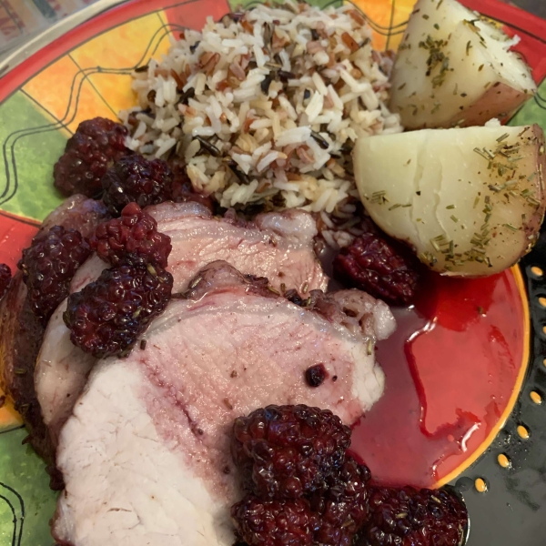 Slow Cooker Blackberry Pork Tenderloin