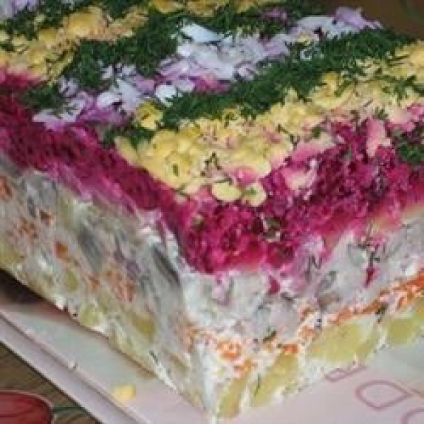 Russian Beet Salad with Herring