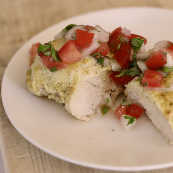 Baked Chicken with Plum Tomato Salsa