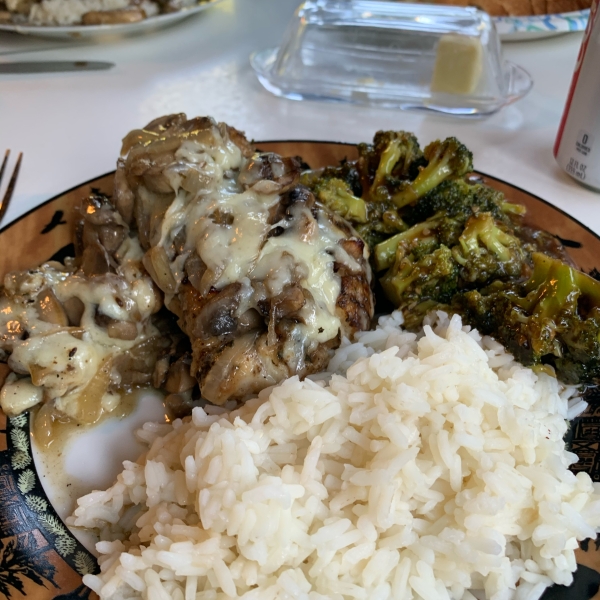 Chicken Gruyere with Sauteed Mushrooms