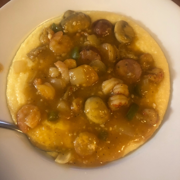 Cajun Shrimp with Cheese Grits