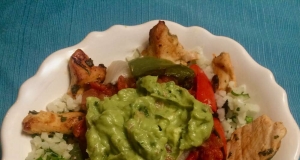 Chicken Fajita and Cilantro-Lime Cauliflower Rice Bowls