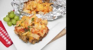 Grilled Taco Burger and Potato Foil Packets