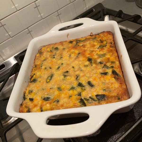 Smoky Poblano Corn Pudding