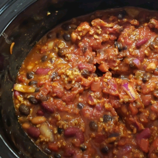 Slow Cooker 3-Bean Chili