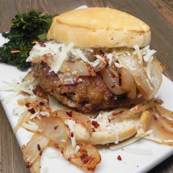 Indoor Chicken Burgers on Biscuits