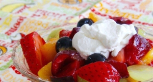 Summer Fruit Salad with Whipped Cream