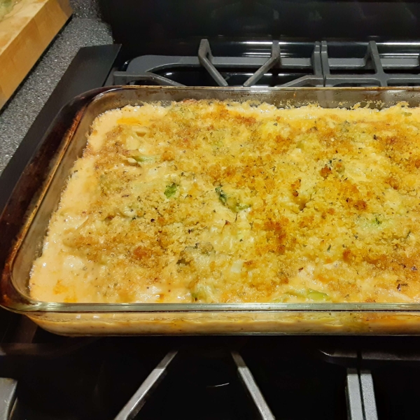 Broccoli and Cauliflower Gratin