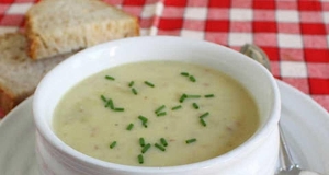 Cream of Green Garlic and Potato Soup