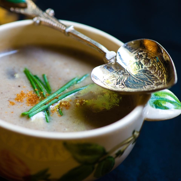 Cream of Green Garlic and Potato Soup