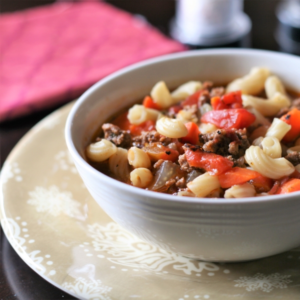 Hamburger Soup with Macaroni