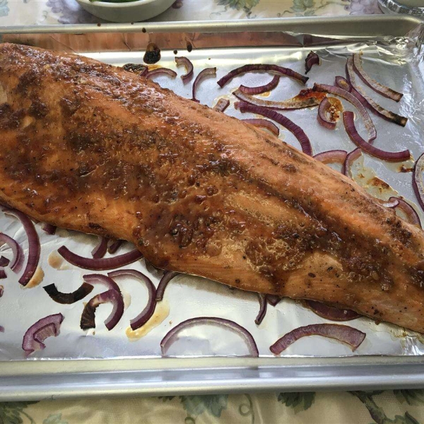 Roast Salmon With Balsamic Vinegar