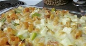 Ground Turkey and Goat Cheese Pasta Bake