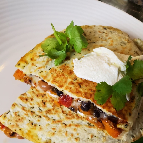 Sweet Potato-Black Bean Quesadillas