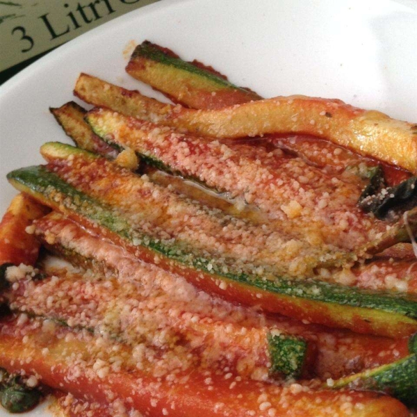 Zucchini Parmesan with Tomato Sauce