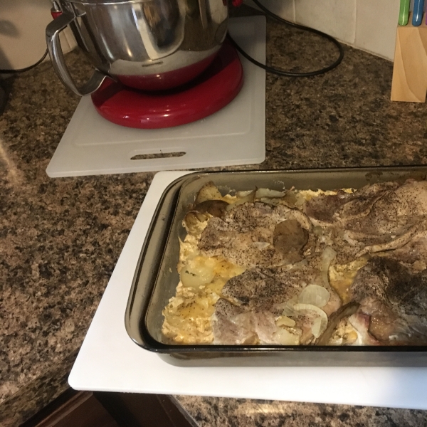 Scalloped Potatoes and Pork Chops