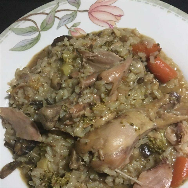 Crock Pot Cheesy Mushroom Chicken