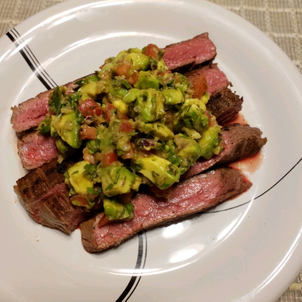 Flank Steak with Avocado Salsa