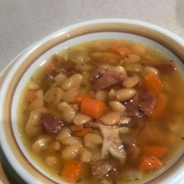 Dad's Lima Bean Soup with Ham Bone