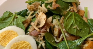 Spinach Salad with Warm Bacon-Mustard Dressing