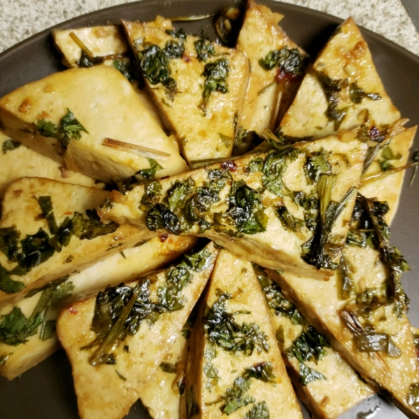 Orange-Ginger Tofu Triangles