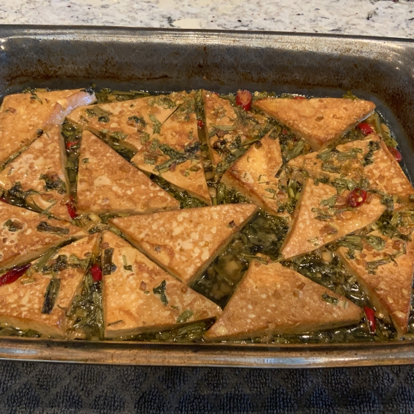 Orange-Ginger Tofu Triangles