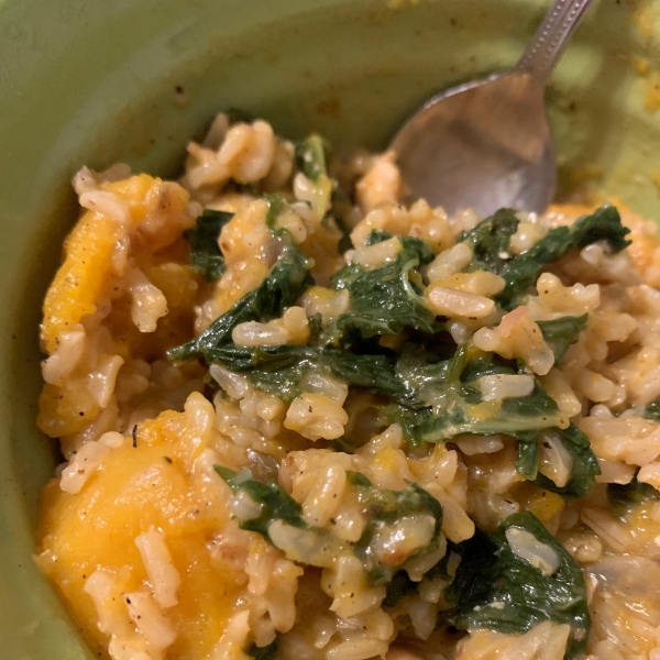 Butternut Squash, Farro, and Kale