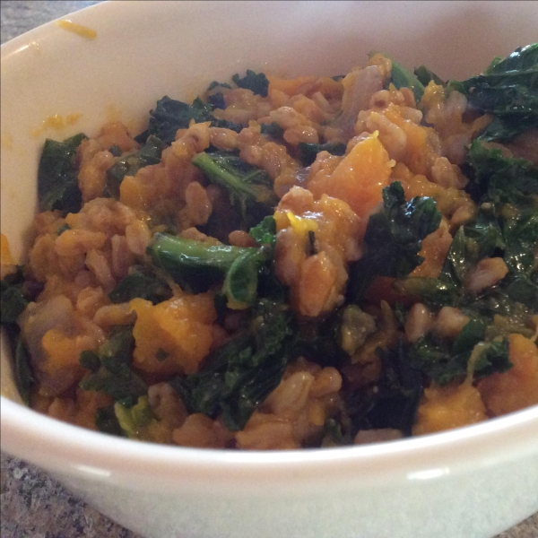 Butternut Squash, Farro, and Kale