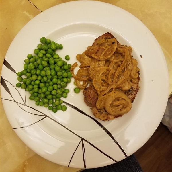 Boneless Pork Chop with Shallot Mustard Sauce