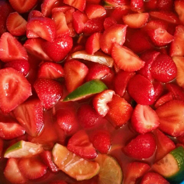 Lime and Tequila Infused Strawberries