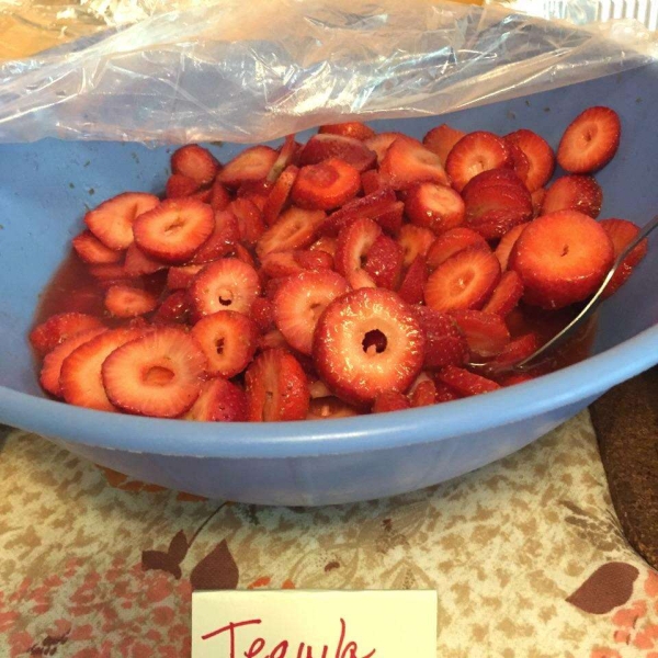 Lime and Tequila Infused Strawberries