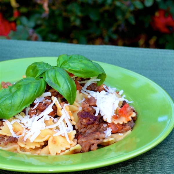 Beef and Bow Ties Pasta