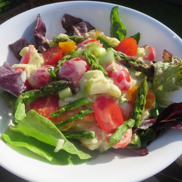 Asparagus and Tomato Salad with Yogurt-Cheese Dressing