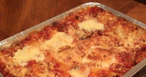 Meat and Eggplant Sauce Lasagna