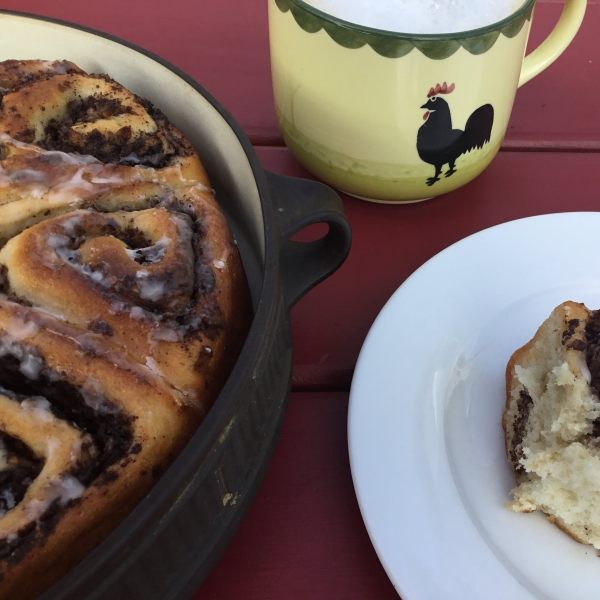 Yeasted Poppy Seed Apple Buns