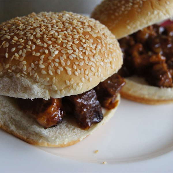 Slow Cooker BBQ Flat Iron Steak Sandwiches