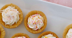 Sugar Cookie Cups with Coconut Buttercream Frosting