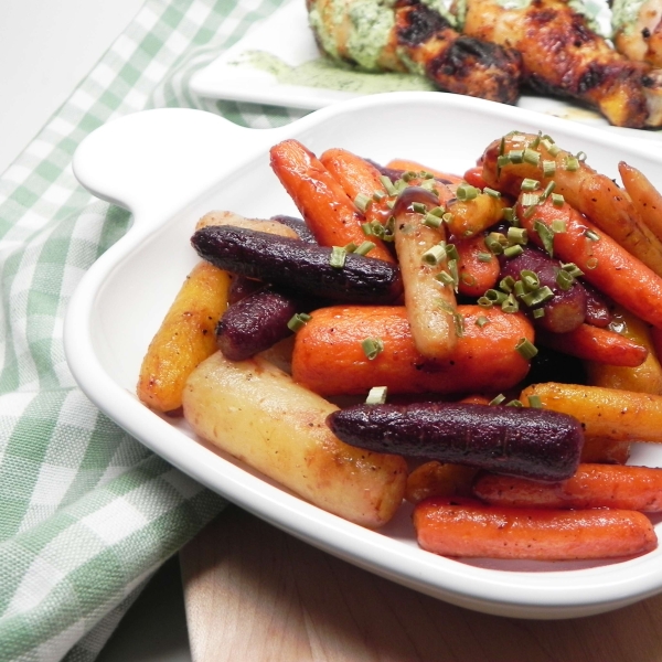 Air-Fried Carrots with Balsamic Glaze