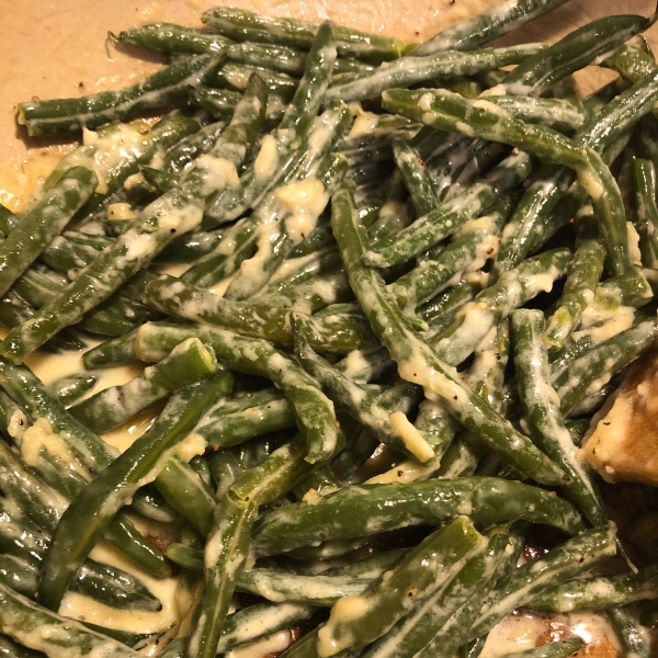 Creamy Green Beans Parmesan